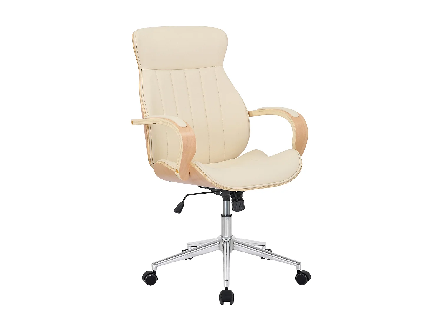 Chaise de bureau - Similicuir & Nature - Nature / Crème - Melilla