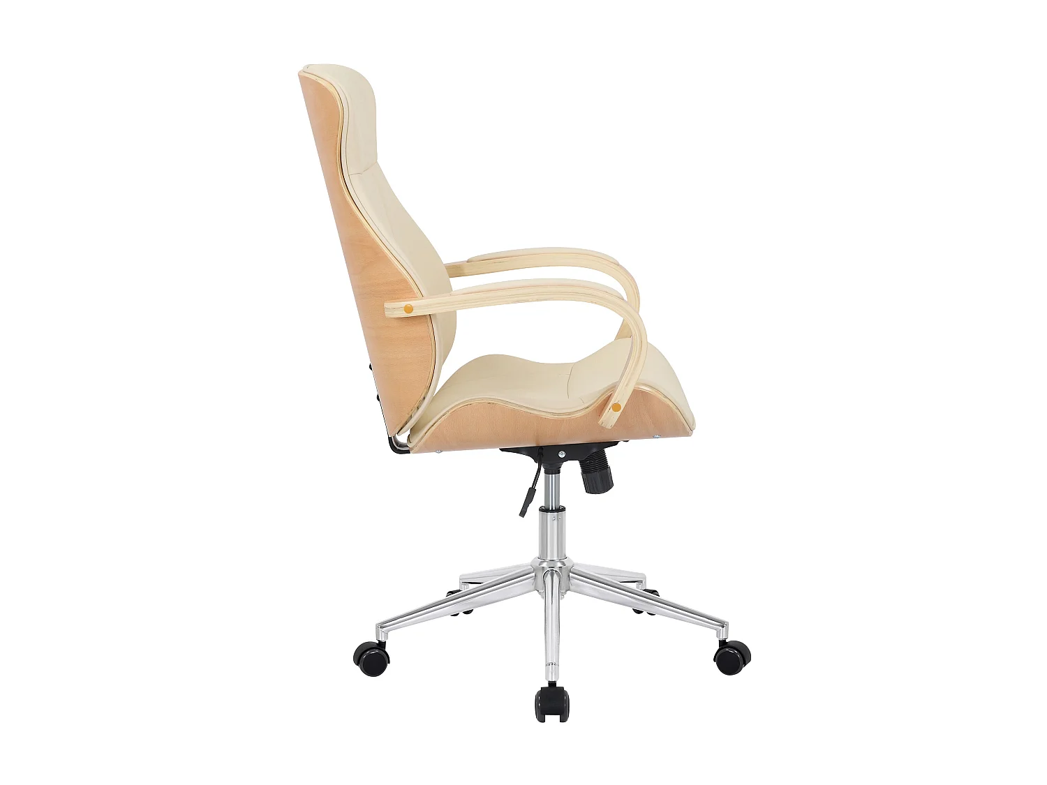 Chaise de bureau - Similicuir & Nature - Nature / Crème - Melilla