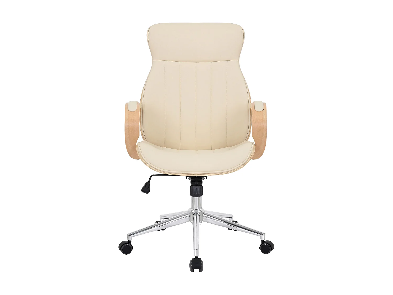 Bürostuhl - Kunstleder & schwarz - natura/creme - Melilla