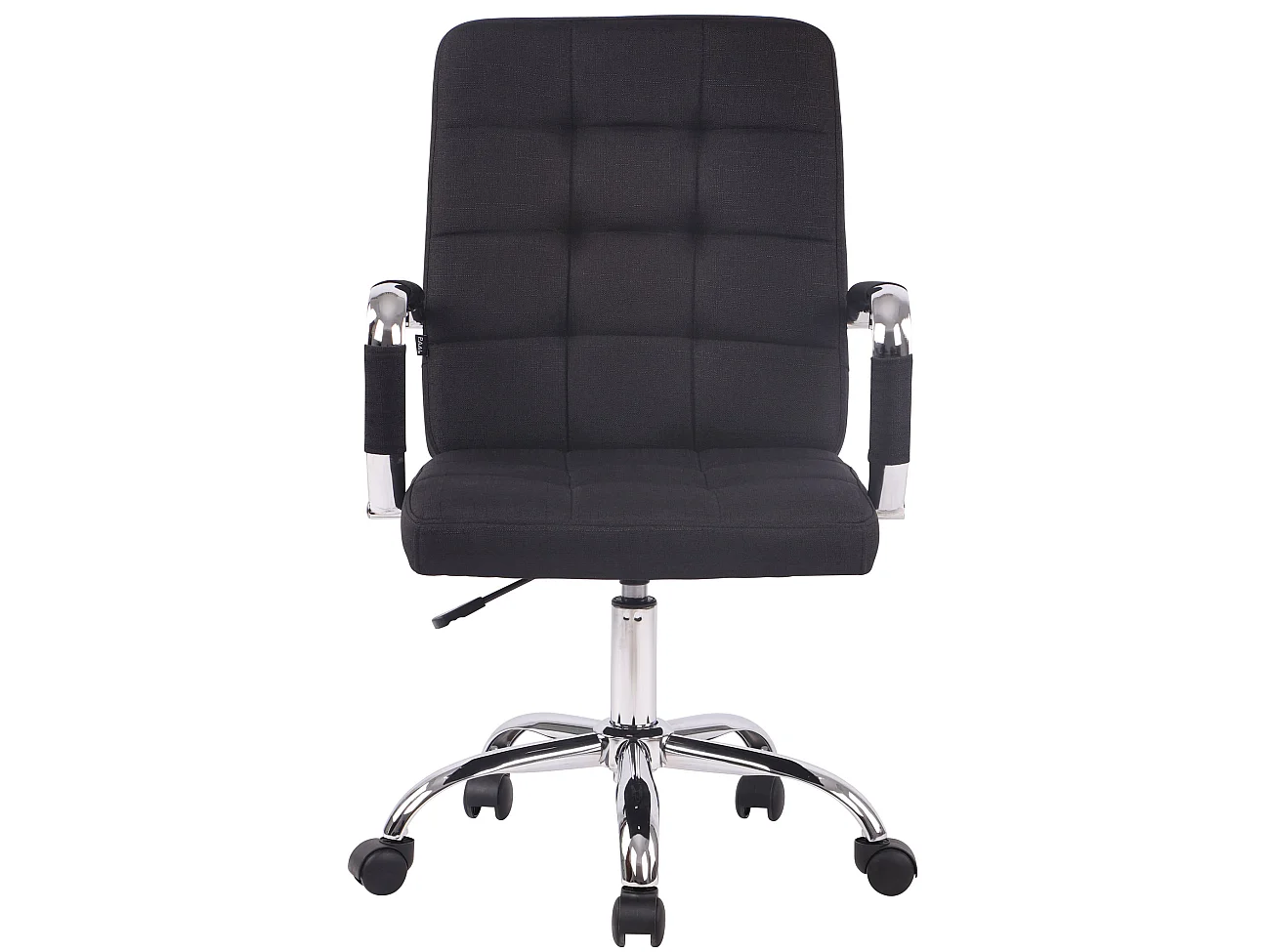 Chaise de bureau - Tissu & Métal chromé - Noir - Deli PRO