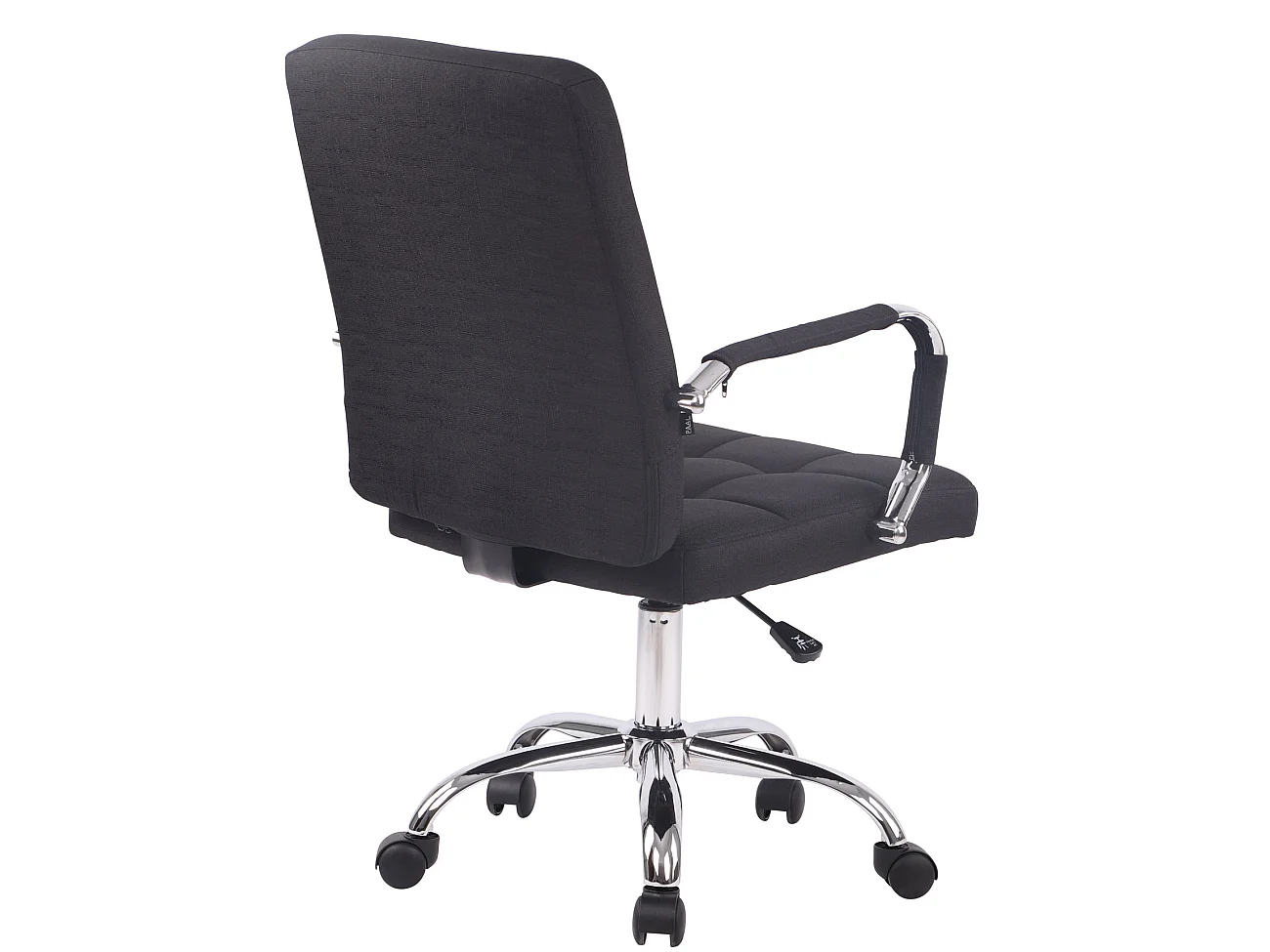 Chaise de bureau - Tissu & Métal chromé - Noir - Deli PRO