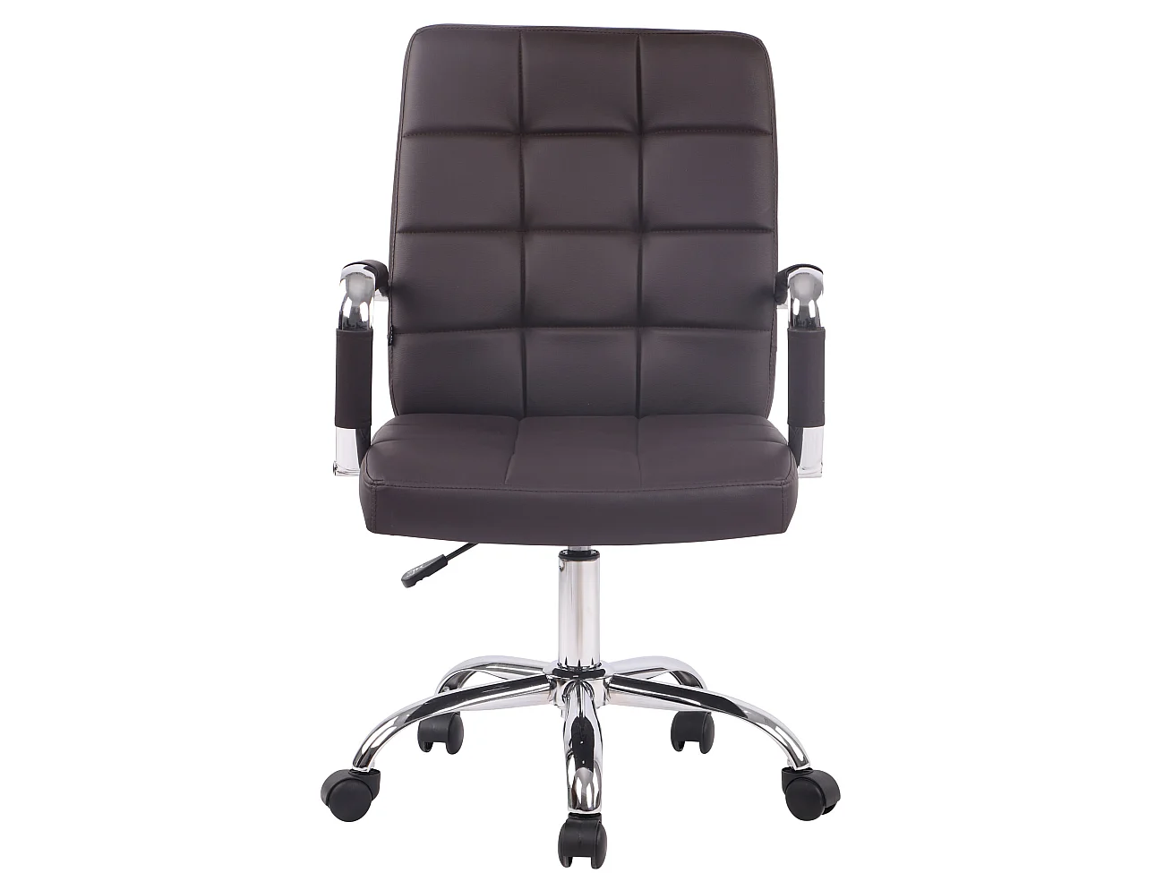 Chaise de bureau - Similicuir & Noir - Marron - Deli PRO