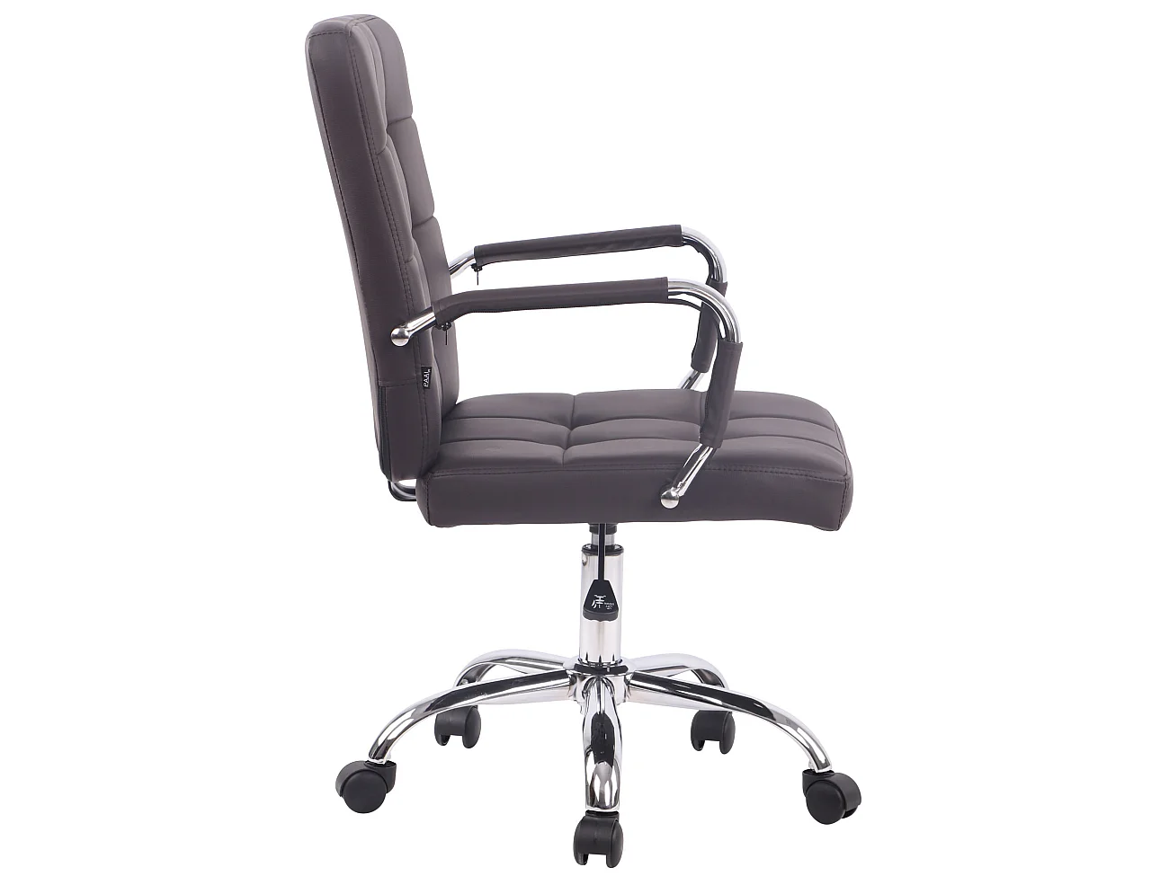 Chaise de bureau - Similicuir & Noir - Marron - Deli PRO