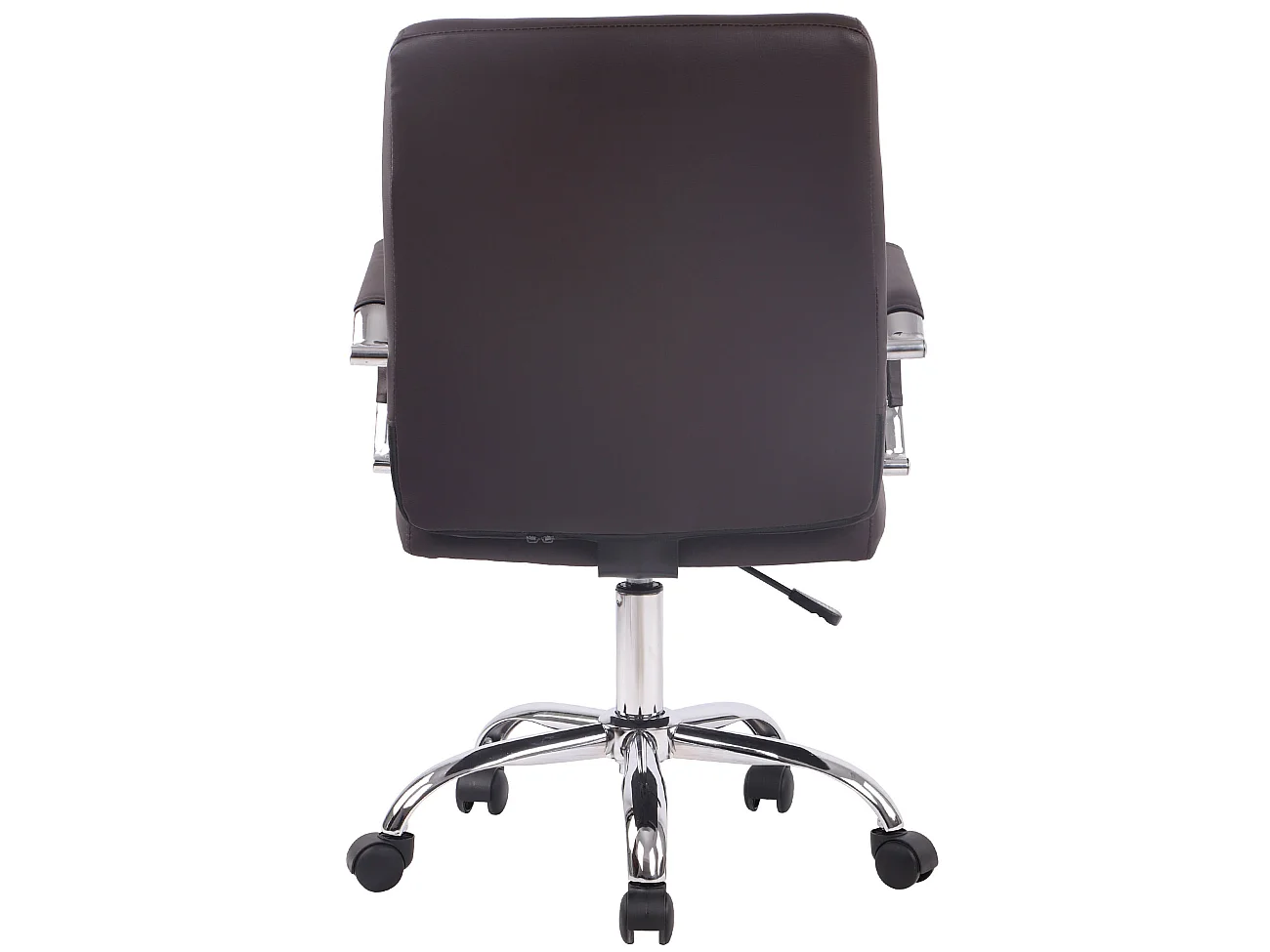 Chaise de bureau - Similicuir & Noir - Marron - Deli PRO