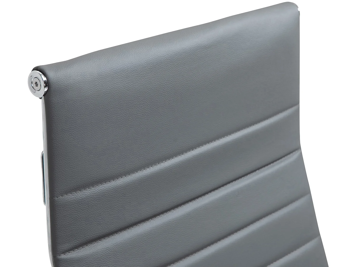 Chaise de bureau - Véritable cuir & Gris - Gris - Kolumbus