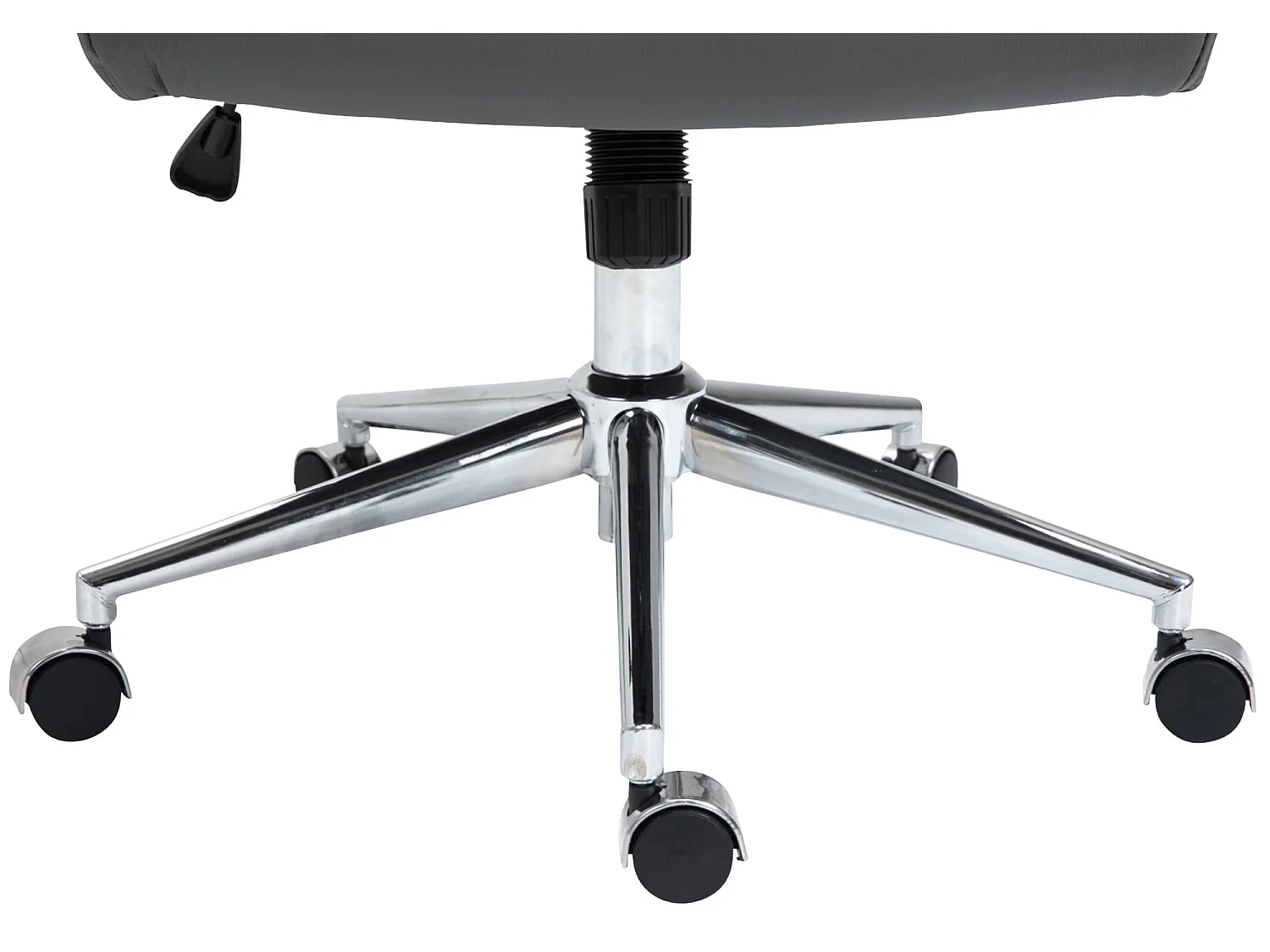 Chaise de bureau - Véritable cuir & Gris - Gris - Kolumbus