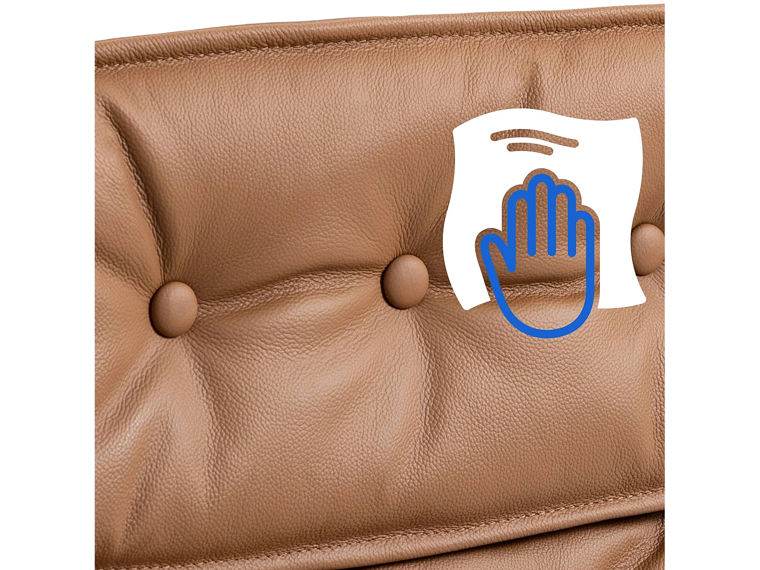 Bureaustoel - Echt leer & natura - licht bruin - Sotira