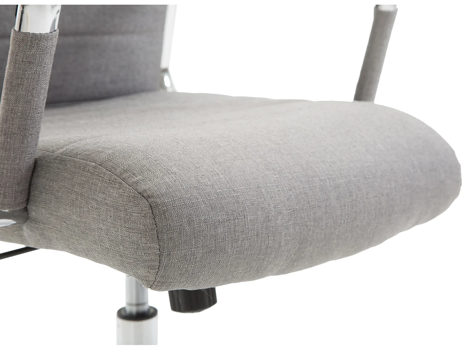 Chaise de bureau - Tissu & Noyer - Gris - Kolumbus