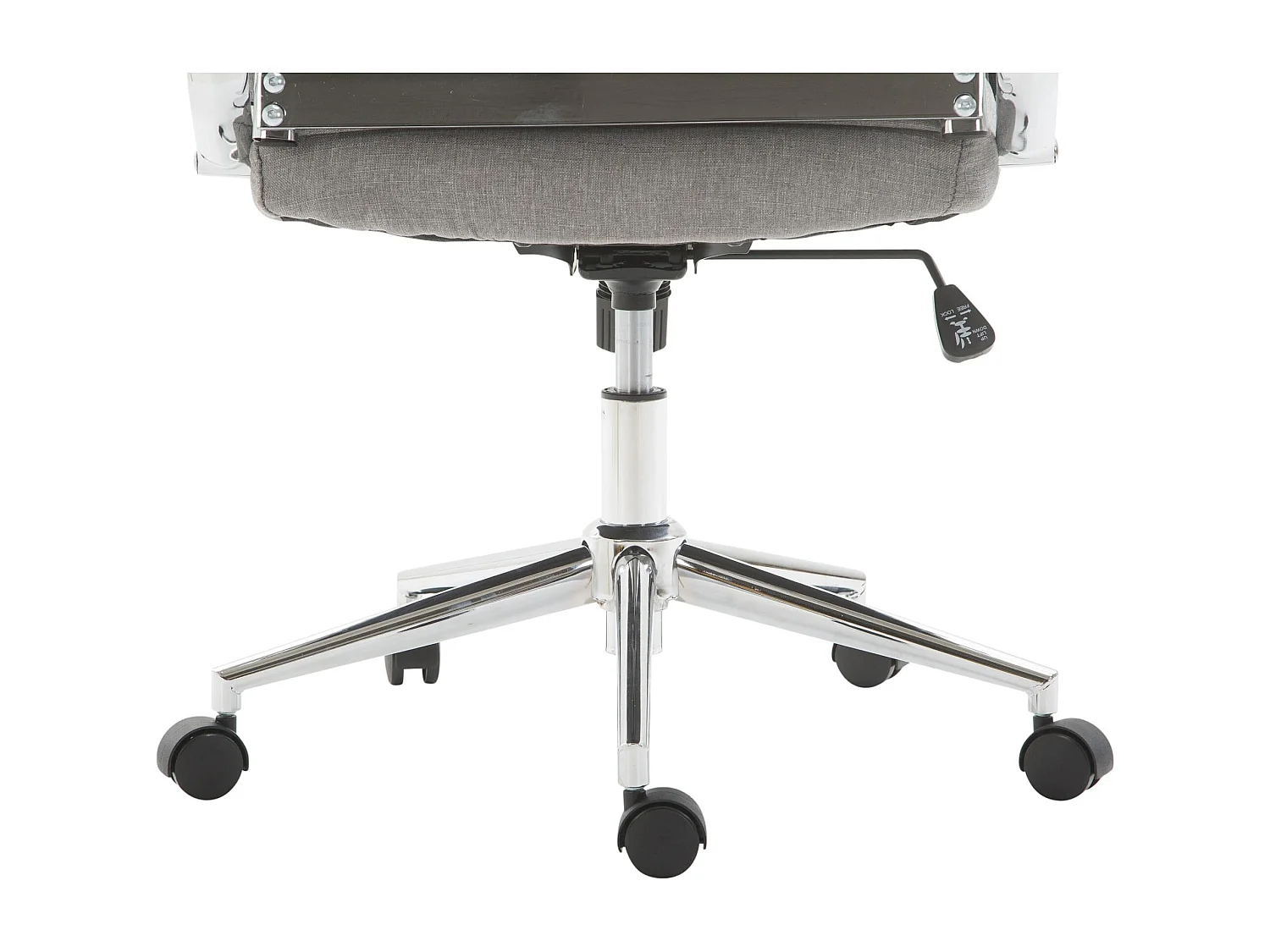 Chaise de bureau - Tissu & Noyer - Gris - Kolumbus