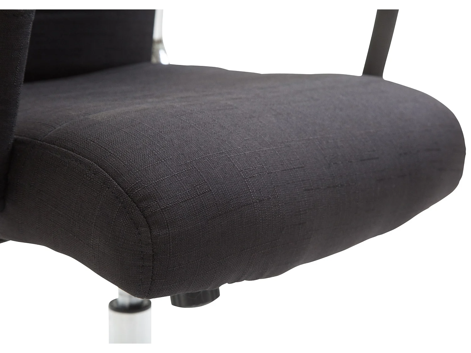 Chaise de bureau - Tissu & Noyer - Noir - Kolumbus