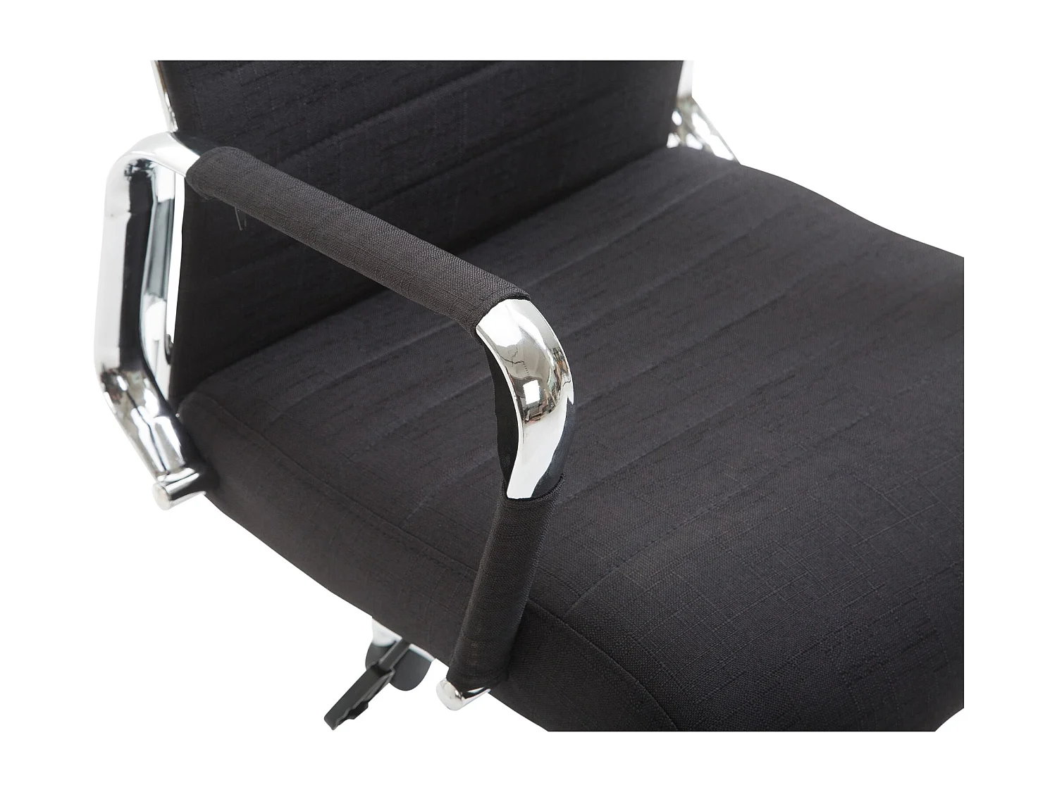 Chaise de bureau - Tissu & Noyer - Noir - Kolumbus