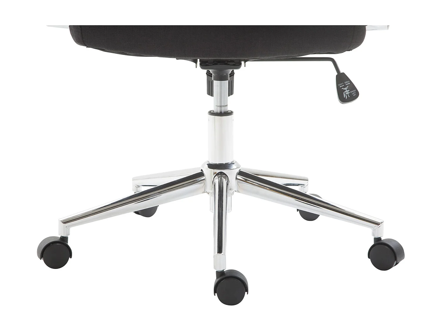 Chaise de bureau - Tissu & Noyer - Noir - Kolumbus