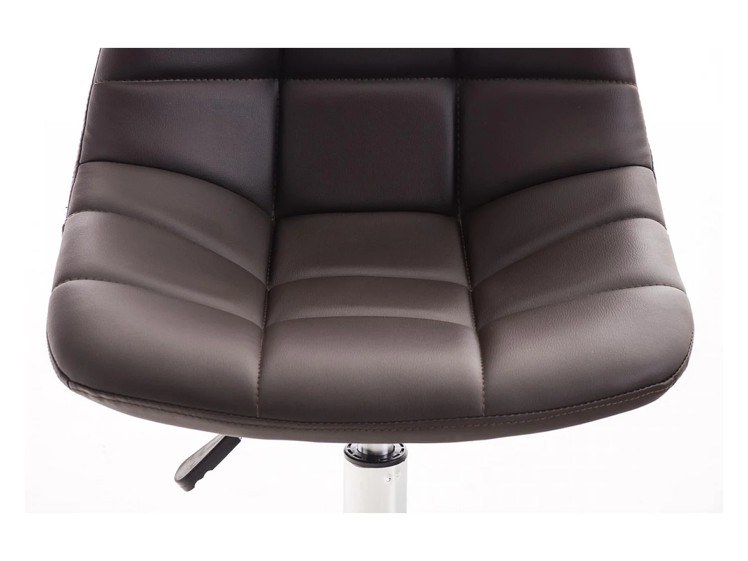 Chaise de bureau - Similicuir & Métal chromé - Marron - Emil