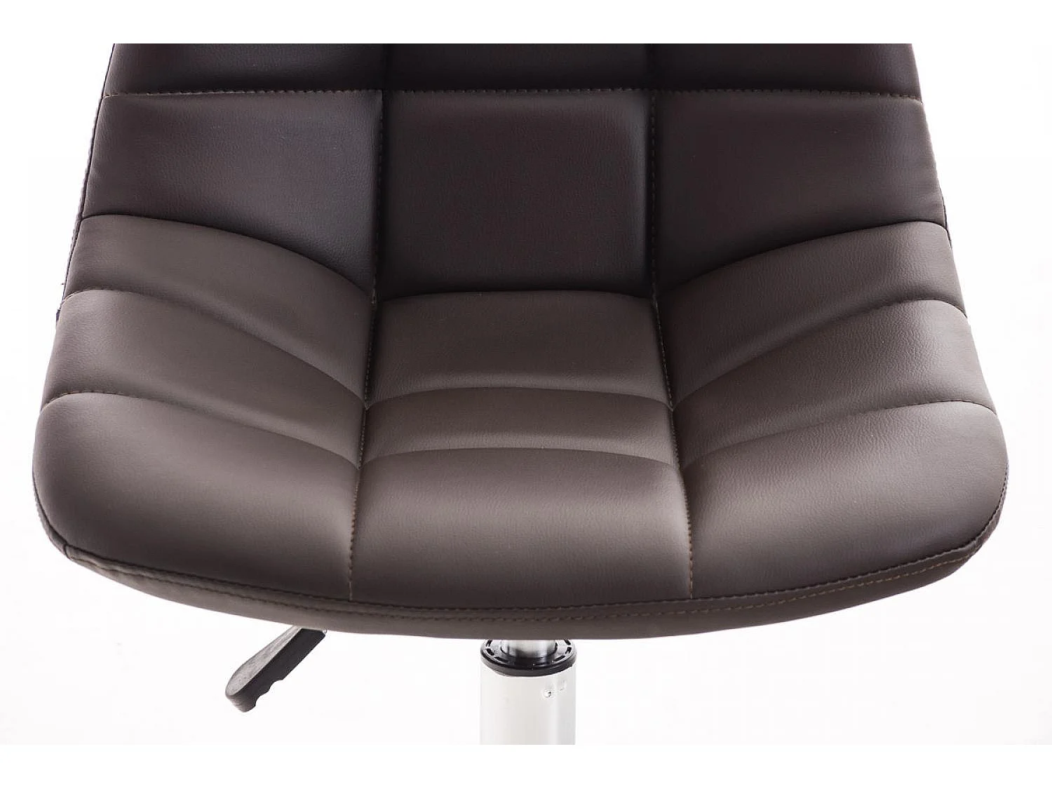 Chaise de bureau - Similicuir & Métal chromé - Marron - Emil