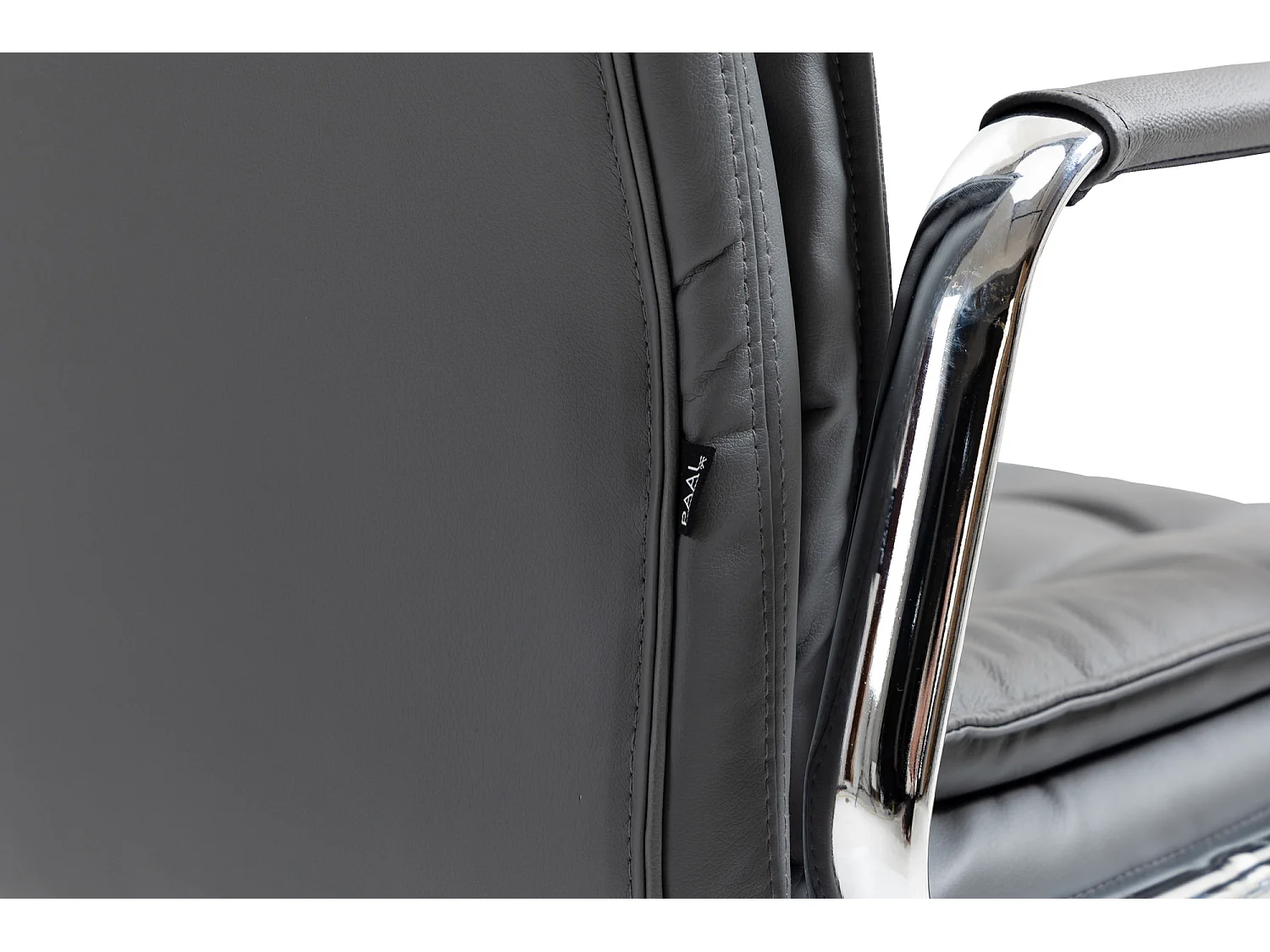 Chaise de bureau - Véritable cuir - Gris - Sotira