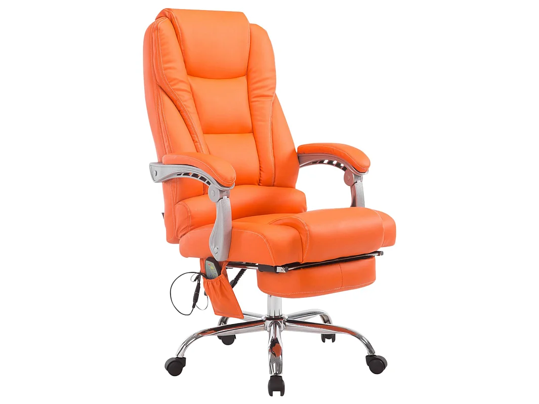 Bureaustoel - Kunstleer & chroom - oranje - Pacific