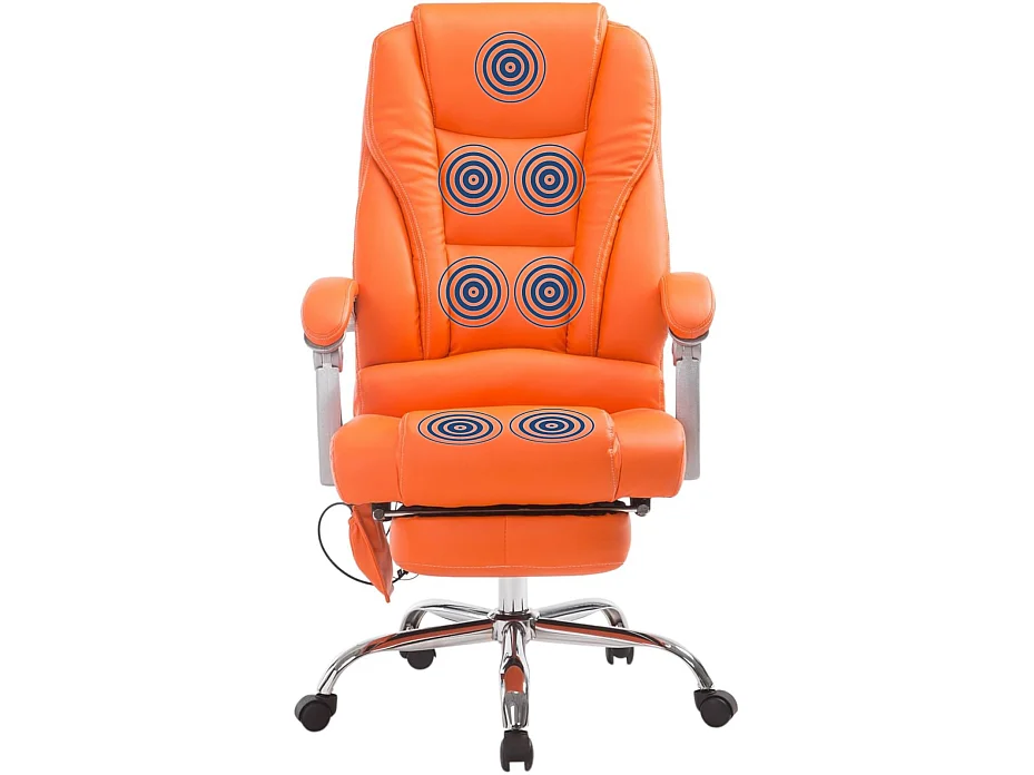 Bureaustoel - Kunstleer & chroom - oranje - Pacific