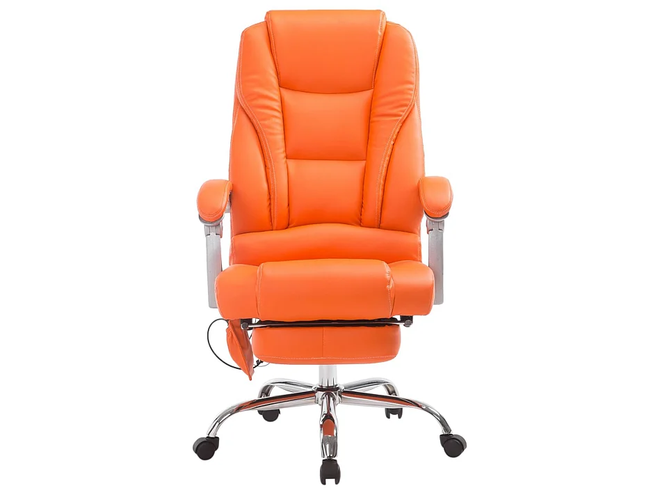 Bureaustoel - Kunstleer & chroom - oranje - Pacific