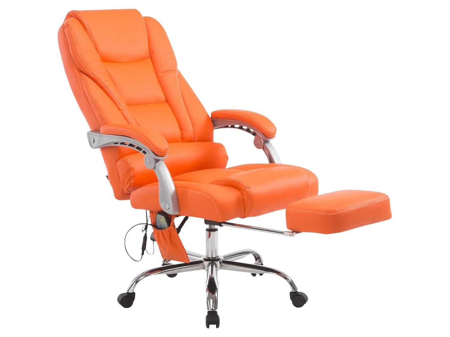 Bureaustoel - Kunstleer & chroom - oranje - Pacific