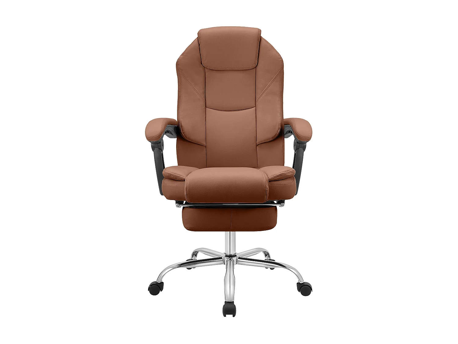 Chaise de bureau - Similicuir - Marron clair - Castle