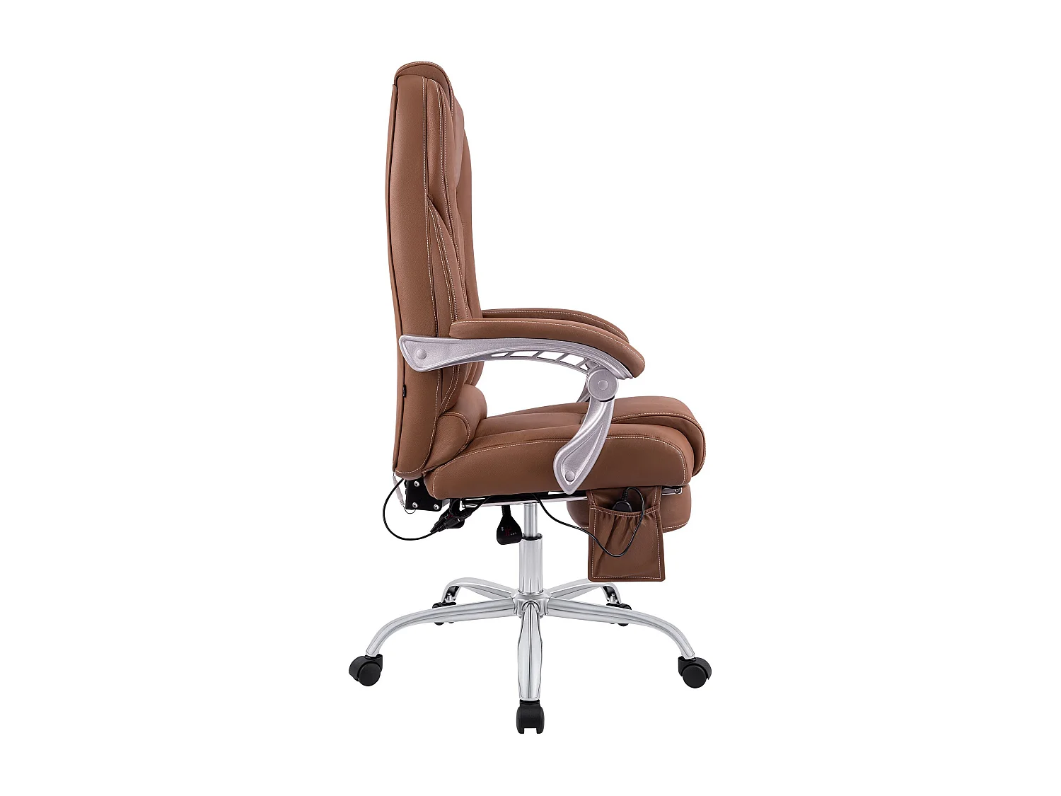 Chaise de bureau - Véritable cuir - Marron clair - Pacific