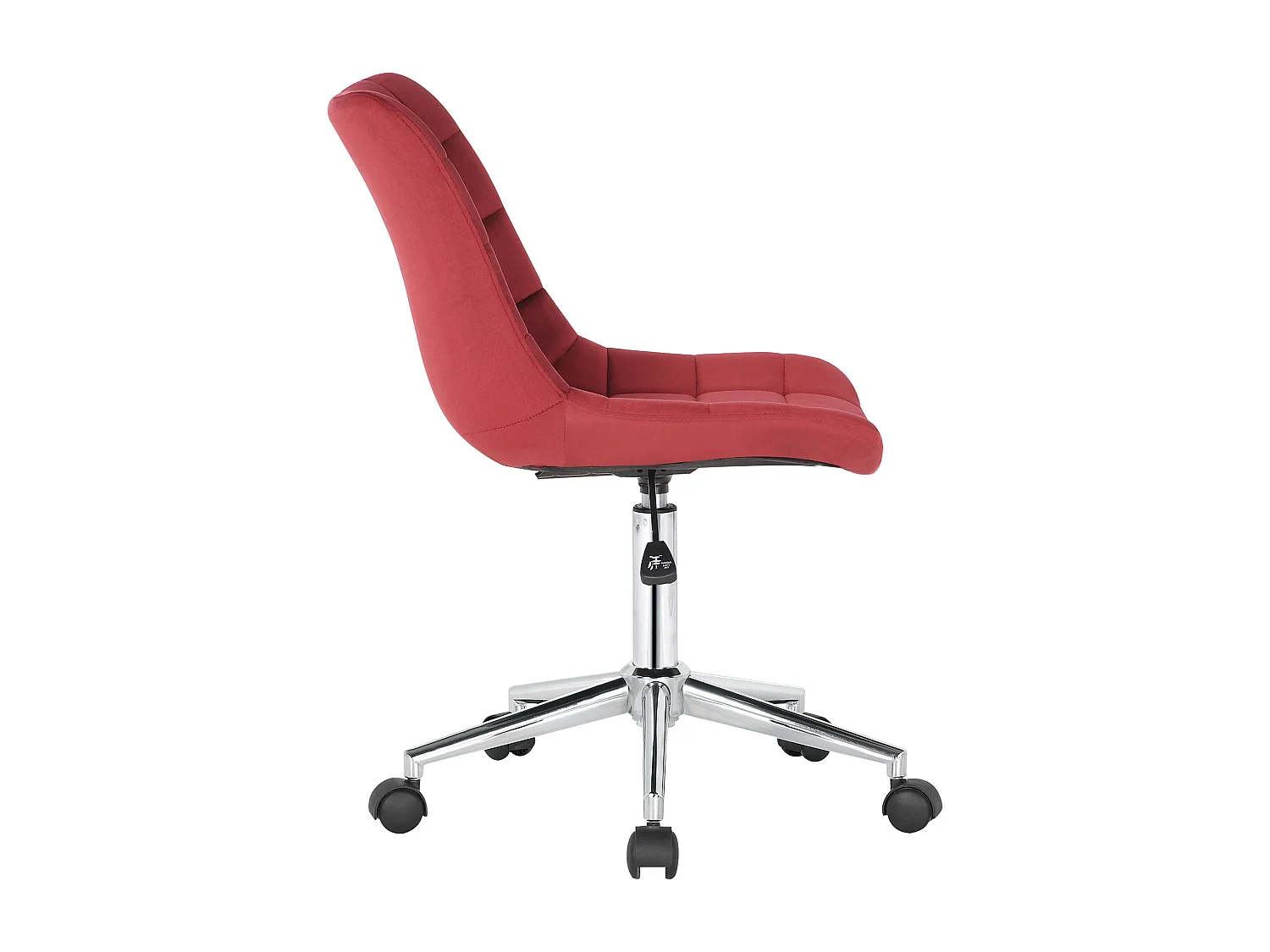 Chaise de bureau - Velours - Rouge - Medford