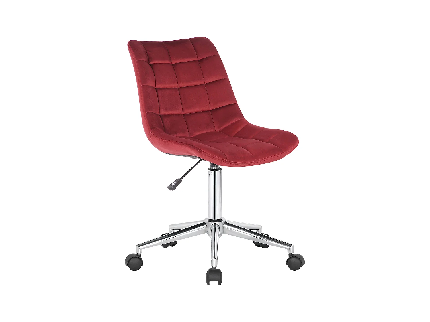 Chaise de bureau - Velours - Rouge - Medford