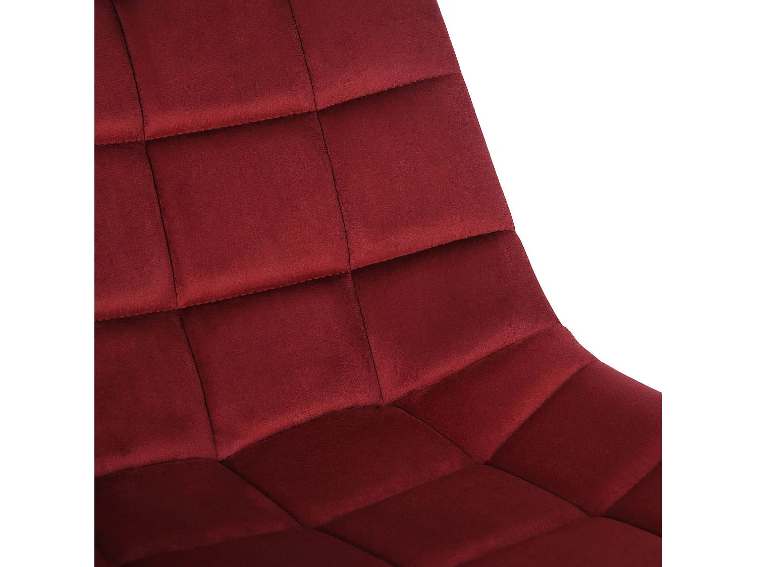 Chaise de bureau - Velours - Rouge - Medford