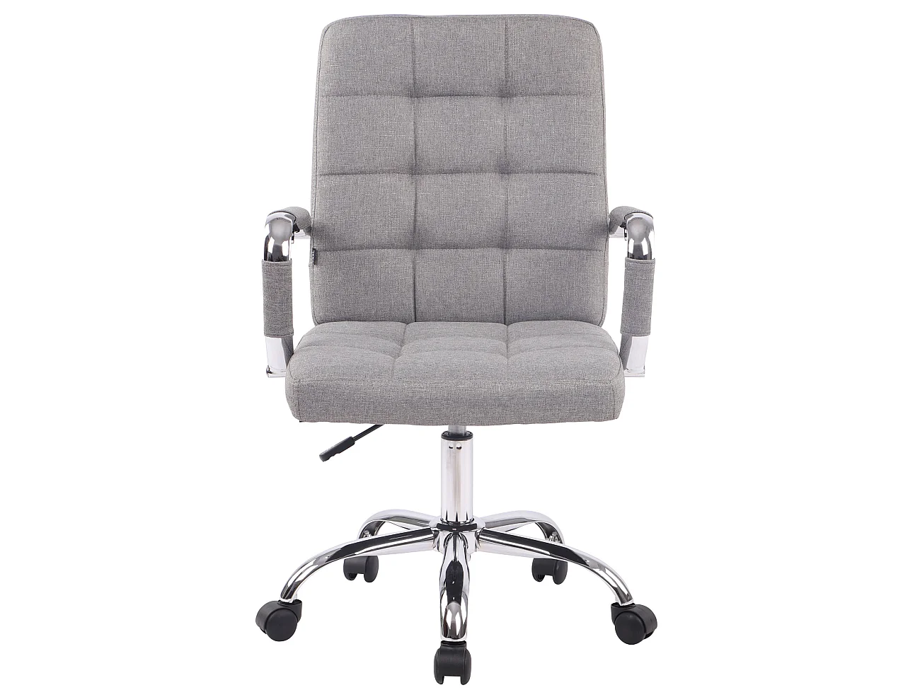 Chaise de bureau - Tissu & Métal chromé - Gris - Deli PRO