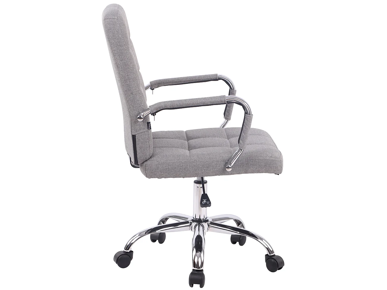 Chaise de bureau - Tissu & Métal chromé - Gris - Deli PRO