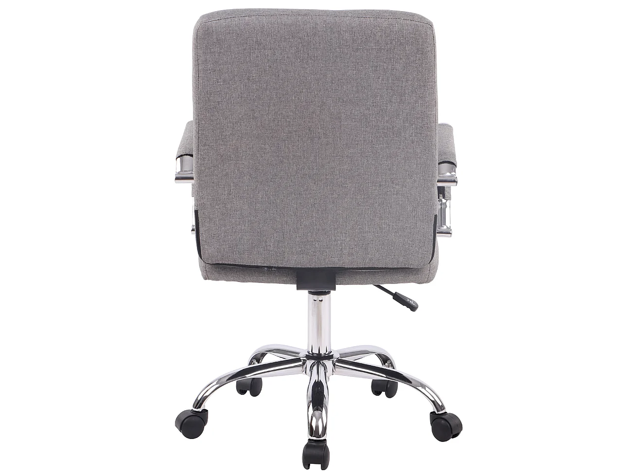 Chaise de bureau - Tissu & Métal chromé - Gris - Deli PRO