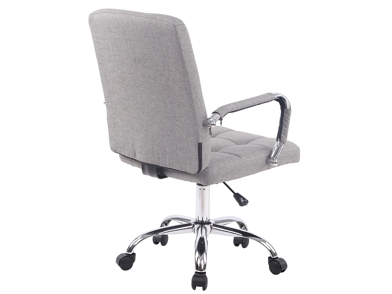 Chaise de bureau - Tissu & Métal chromé - Gris - Deli PRO