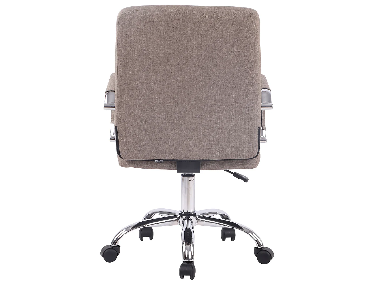 Chaise de bureau - Tissu & Métal chromé - Taupe - Deli PRO