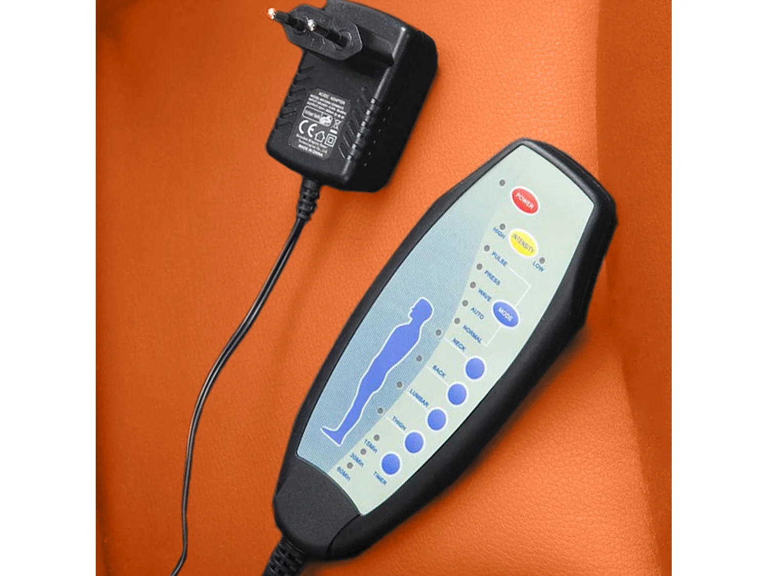 Chaise de bureau - Similicuir & Métal chromé - Orange - Pacific