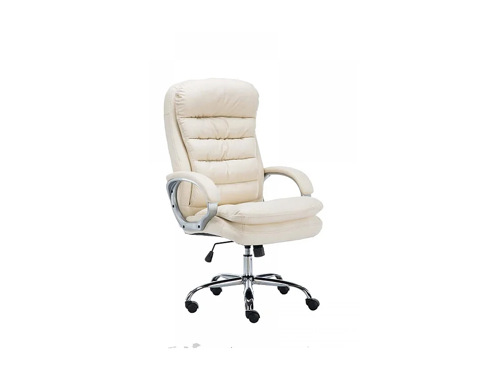 Chaise de bureau - Similicuir - Crème - XXL Vancouver
