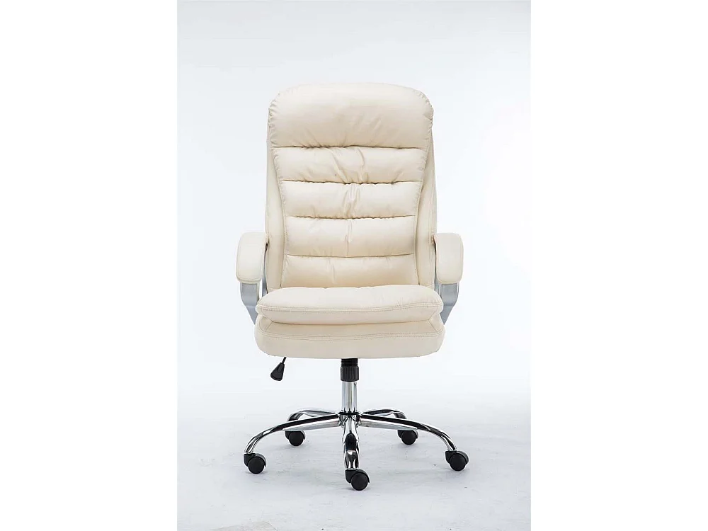 Chaise de bureau - Similicuir - Crème - XXL Vancouver