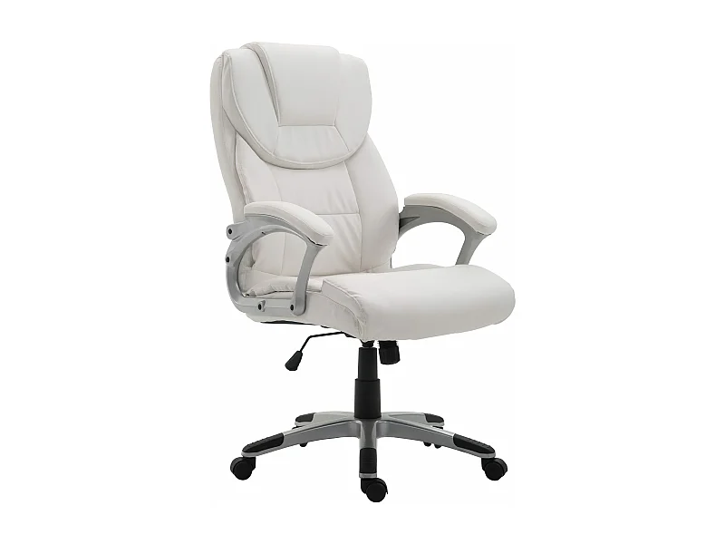 Chaise de bureau - Similicuir & Nature - Blanc - Texas V2