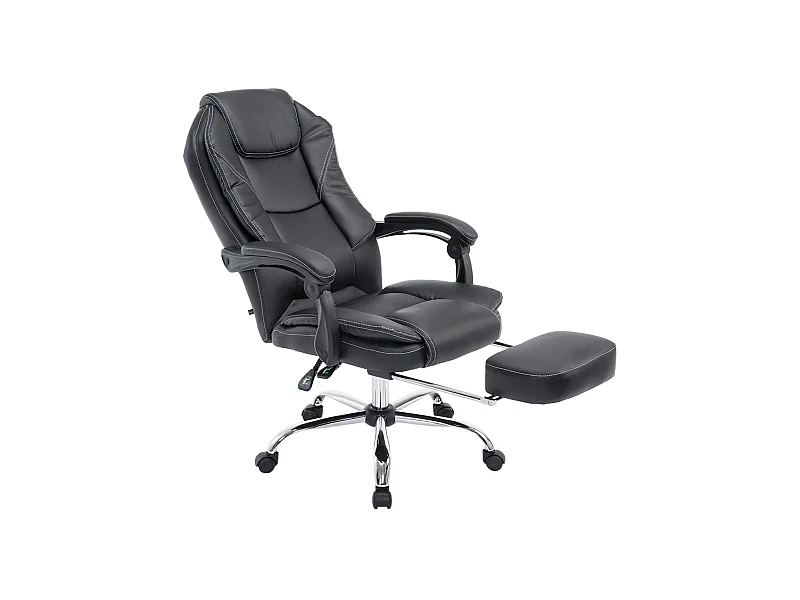 Bürosessel - Kunstleder & natura - schwarz - Castle