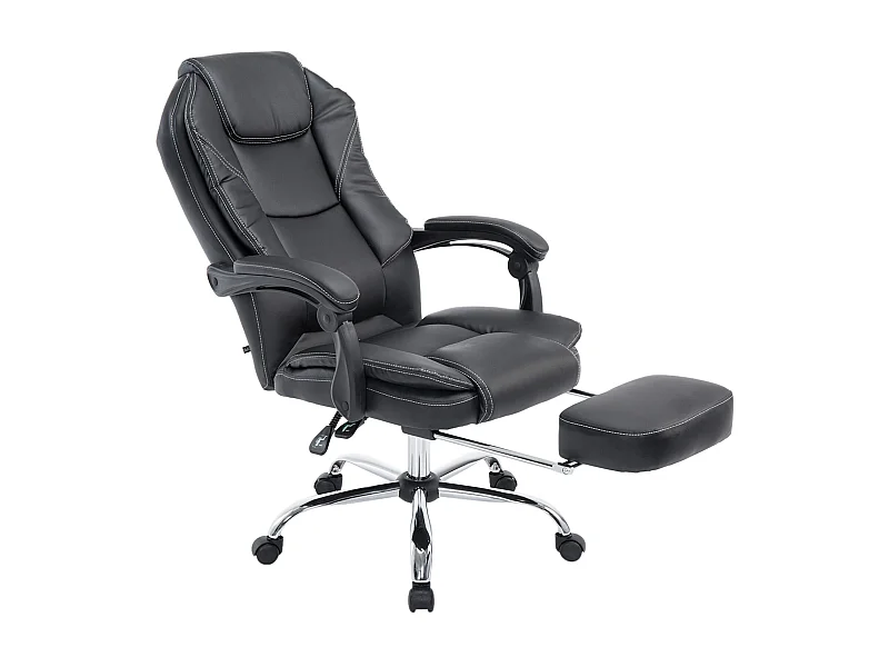 Chaise de bureau - Similicuir & Nature - Noir - Castle