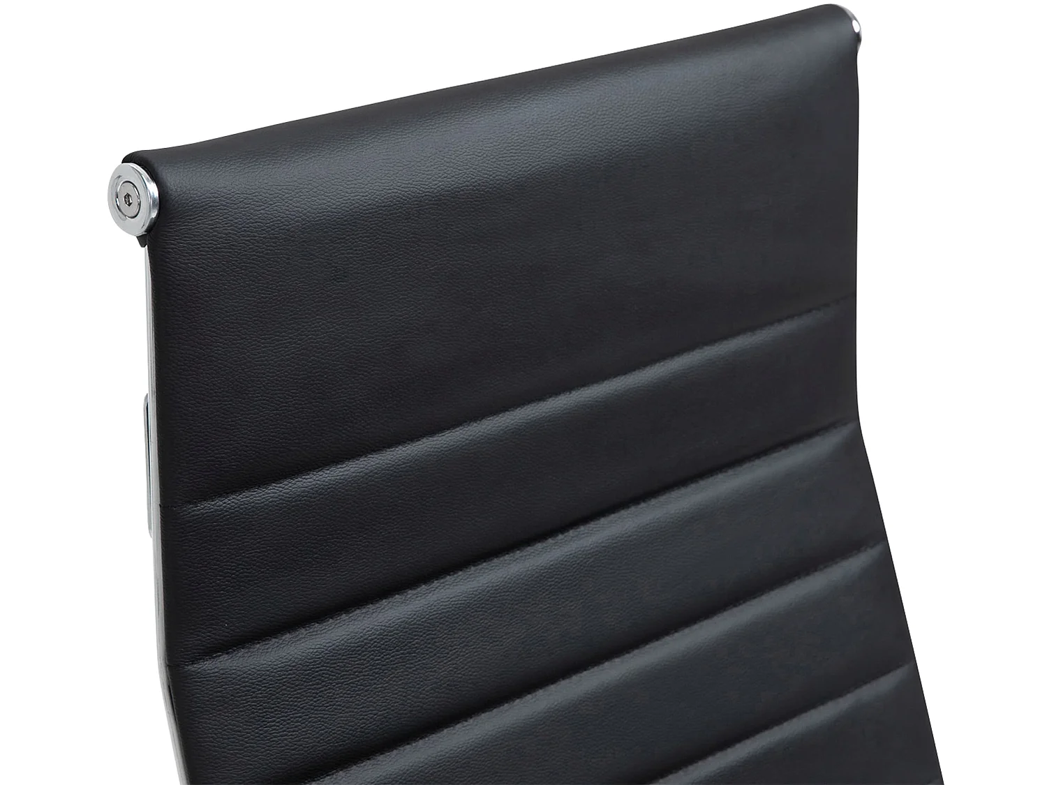 Chaise de bureau - Véritable cuir & Gris - Noir - Kolumbus