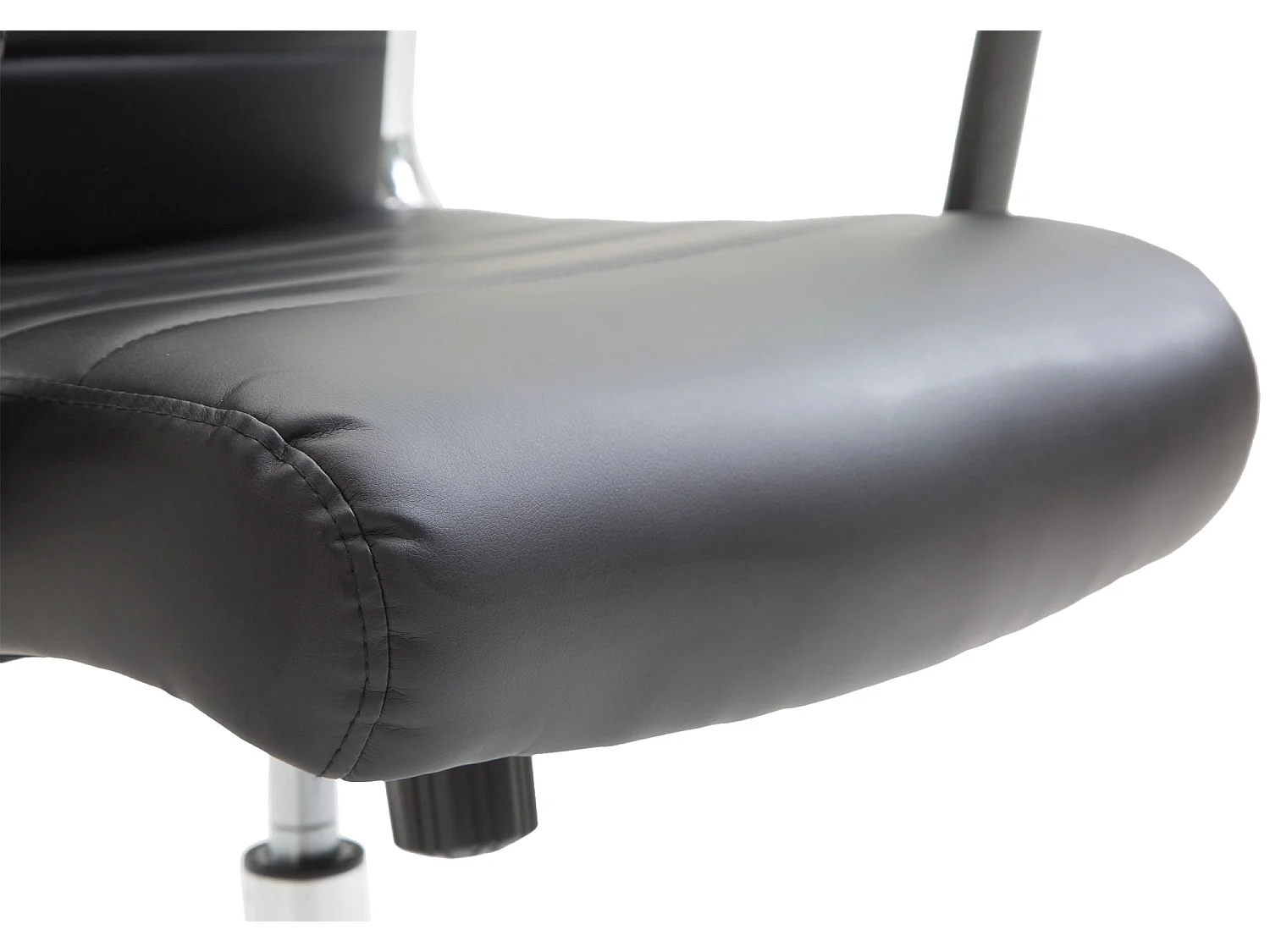 Chaise de bureau - Similicuir & Noyer - Noir - Kolumbus