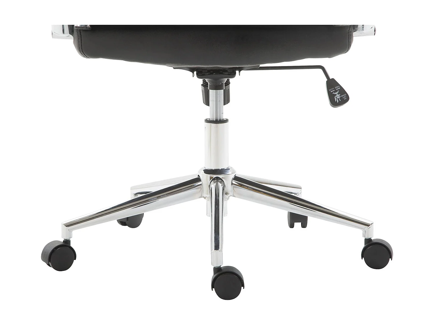 Chaise de bureau - Similicuir & Noyer - Noir - Kolumbus