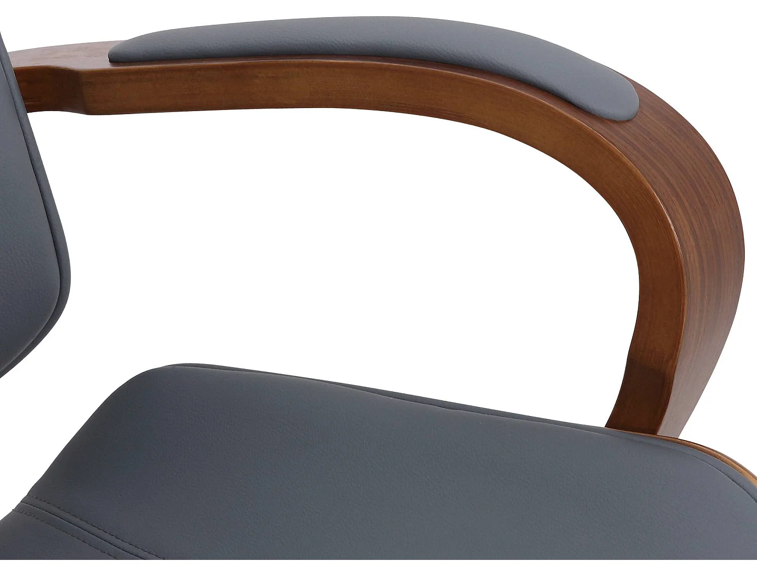 Chaise de bureau - Similicuir - Noyer / Gris - Dayton