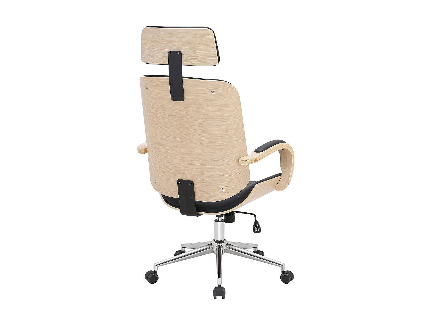 Chaise de bureau - Similicuir & Métal - Nature / Noir - Dayton