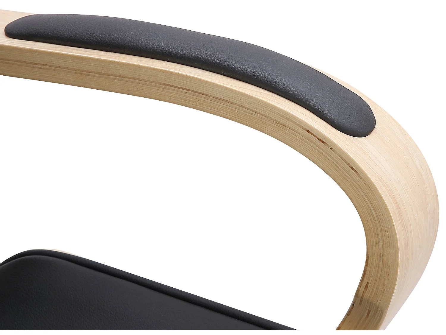 Chaise de bureau - Similicuir & Métal - Nature / Noir - Dayton