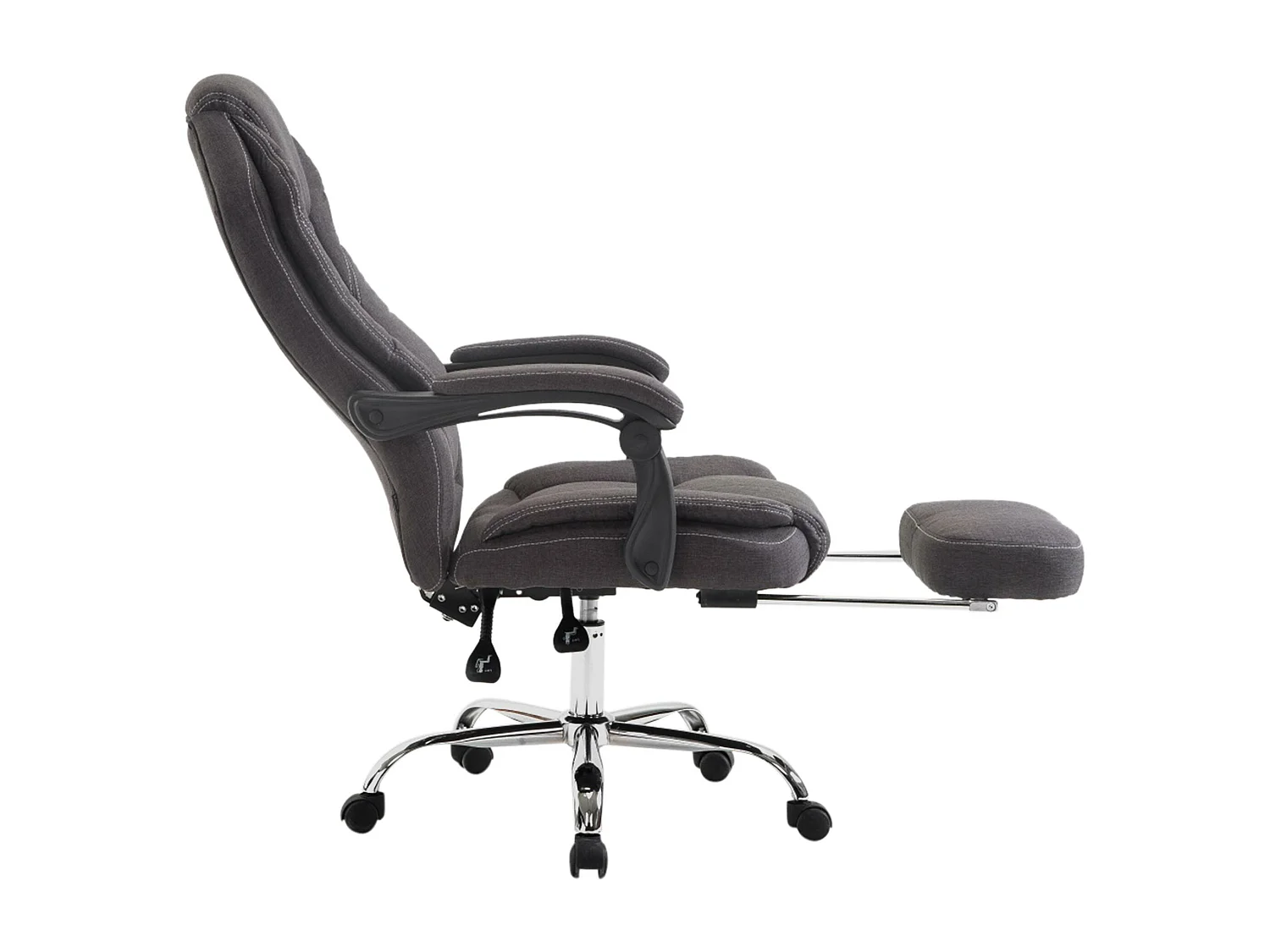 Chaise de bureau - Tissu - Gris foncé - Castle