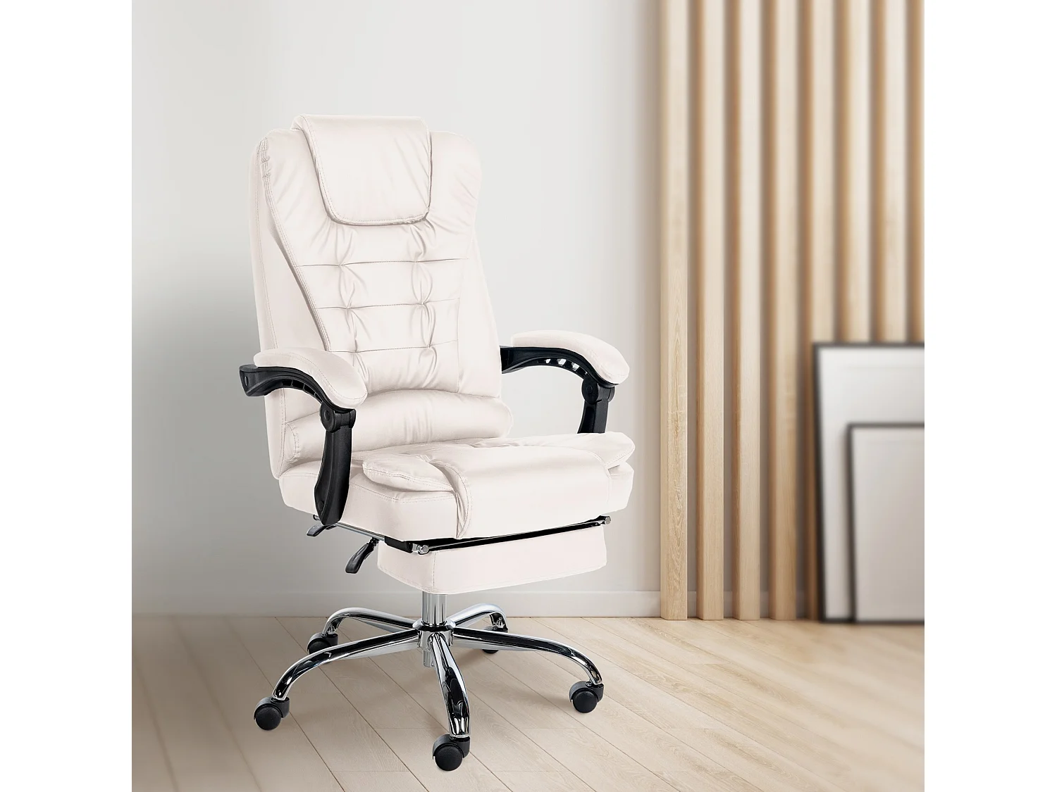 Bureaustoel - Kunstleer - wit - Oxygen