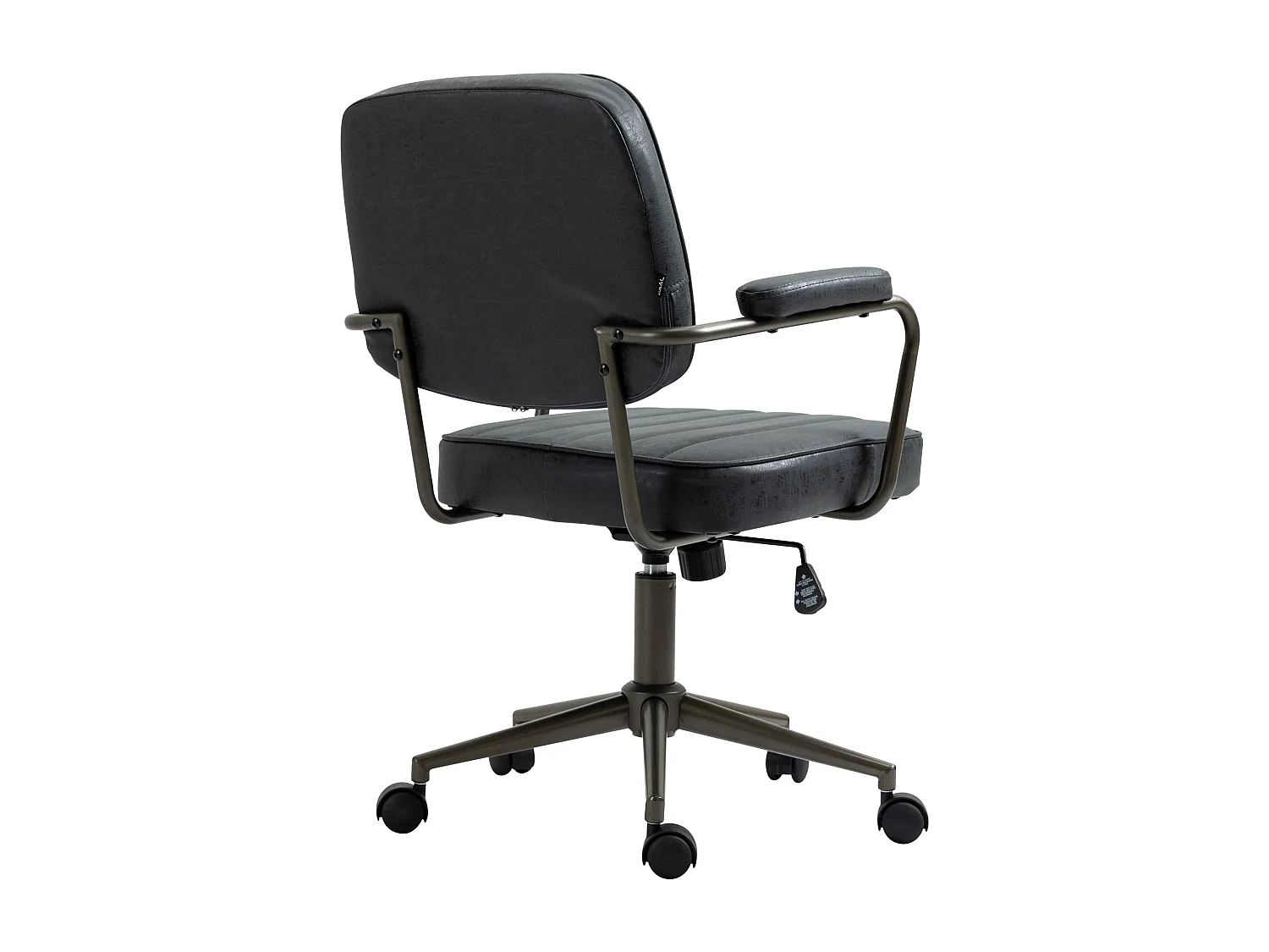 Chaise de bureau - Similicuir - Noir antique - Natrona