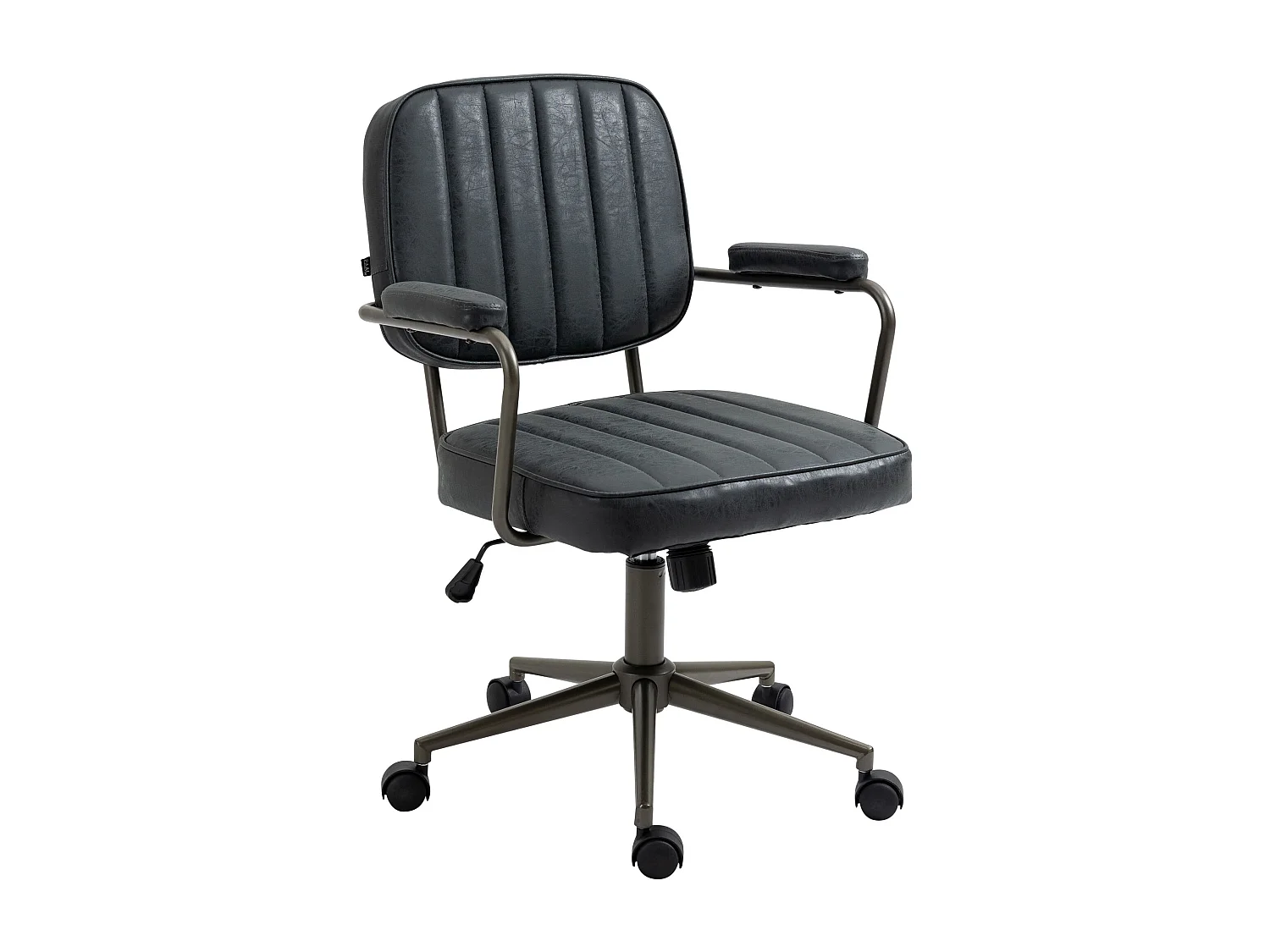 Chaise de bureau - Similicuir - Noir antique - Natrona