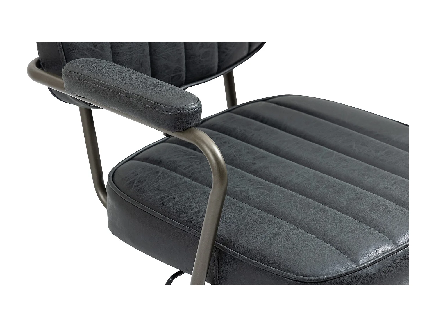 Chaise de bureau - Similicuir - Noir antique - Natrona